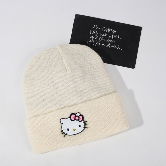 Wholesale Cartoon Pattern Silicone Knitted winter Hat