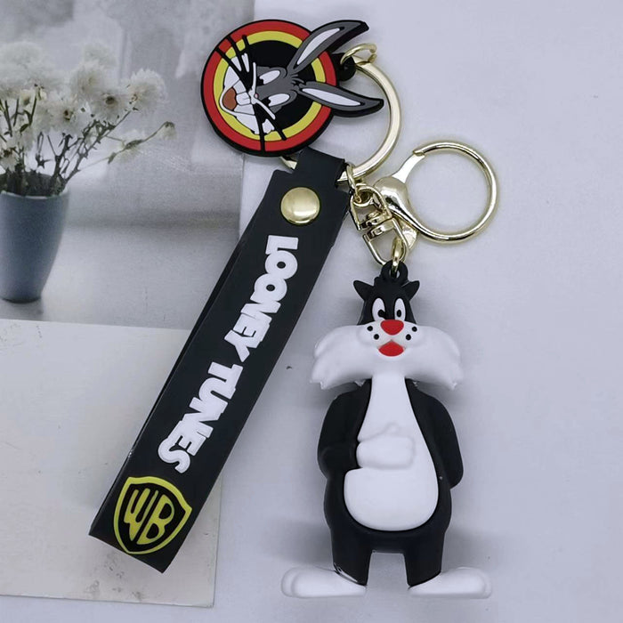 Wholesale Cartoon Animation Bunny Doll Keychain Pendant Couple Bag Car Keychain Accessories