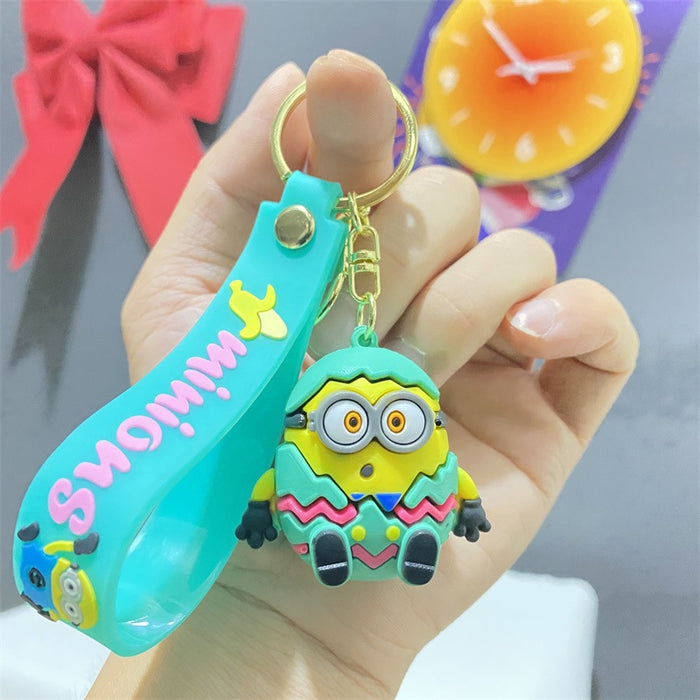 Wholesale Creative cross dressing cute cartoon keychain figurine exquisite hanging gift
