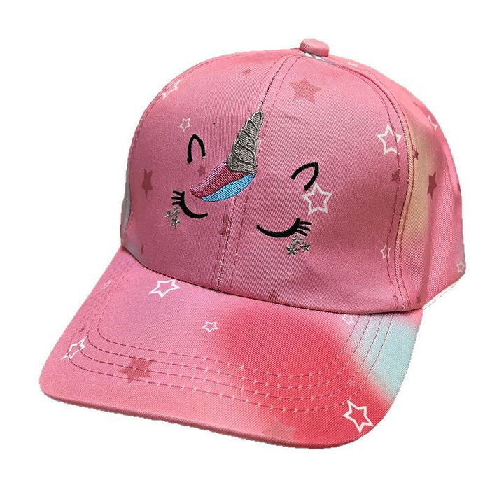 Wholesale Children's Unicorn Embroidered Baseball Hat, Cute Cartoon Duck Tongue Hat, Sunscreen and Sunshade Hat
