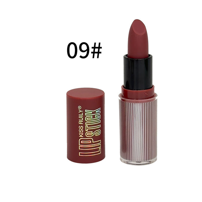 Wholesale 12 color lipstick, bare color, matte matte finish, lip gloss that does not fade, moisturizing lips
