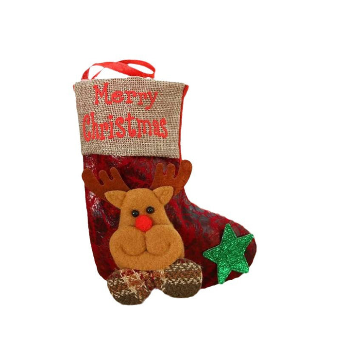 Wholesale Christmas decorations holiday children' s gifts Christmas tree decoration pendants small imitation leather