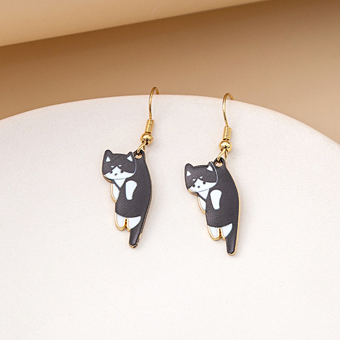 Wholesale Cute Kitten Animal Acrylic Earrings JDC-ES-MDD101