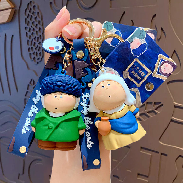 Wholesale PVC Cartoon Doll Keychain JDC-KC-TuRui002