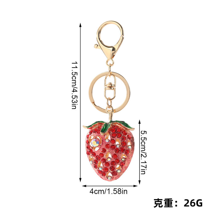 Wholesale Fruit Shaped Metal Keychain Decorative Bag Charm MOQ≥2