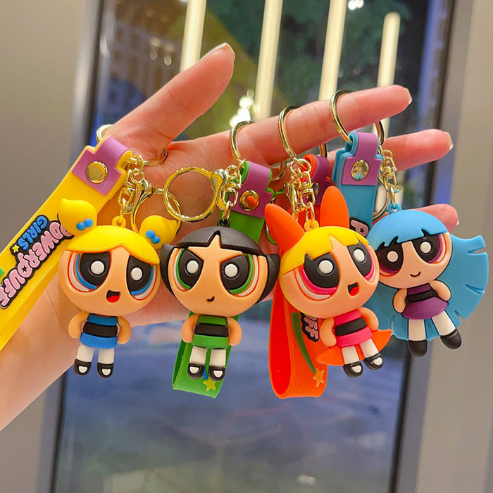 Wholesale Power puff Girls Keychain Cute and Small Gift