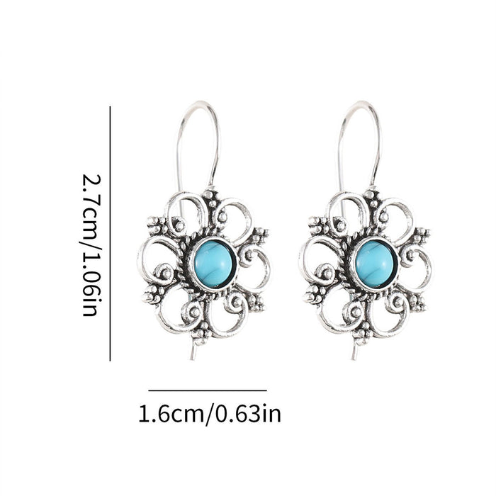 Wholesale Vintage petal pendant earrings