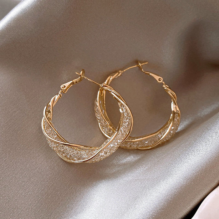 Wholesale Retro Cat' s Eye  Hoop Earrings