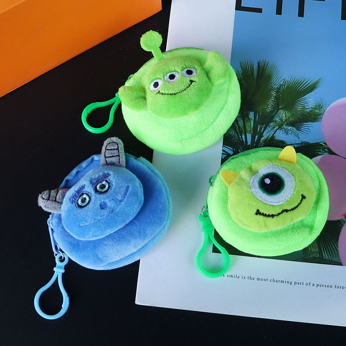 Wholesale Cute One Eyed Monster Plush Earphone Bag Coin Purse Trendy Fashion Accessory Gift