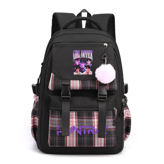 Wholesale  Kpop Printed School Bag Junior High School Large Capacity Backpack