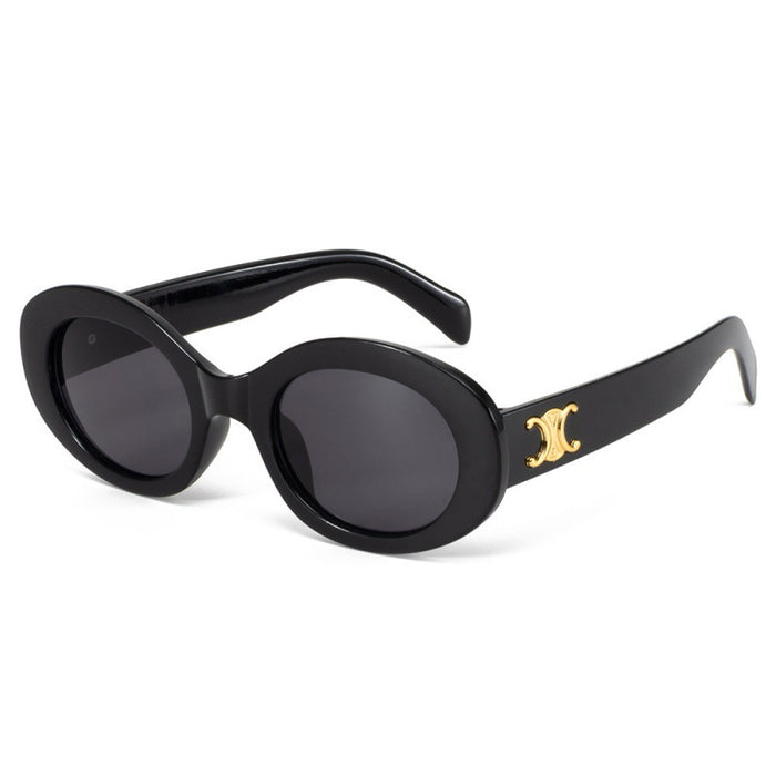 Wholesale Retro Oval Frame Sunglasses Hot Hot Girl Sunglasses Women's