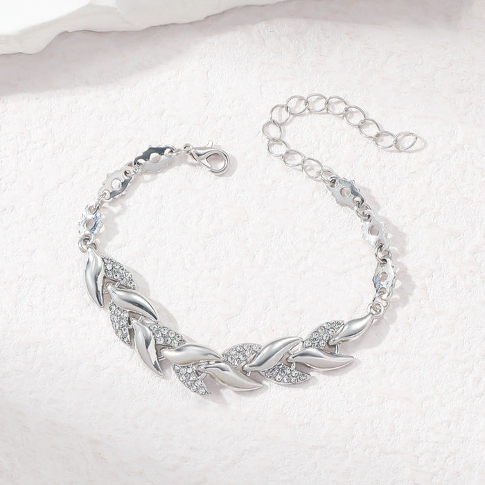 Wholesale Alloy Electroplated Star Rhinestone Bracelet and Necklace Set