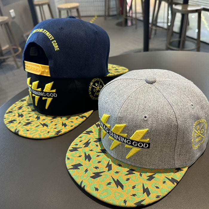 Wholesale Hip-hop cap men's baseball cap Korean embroidery lightning cap new sunshade sunscreen cap  hat