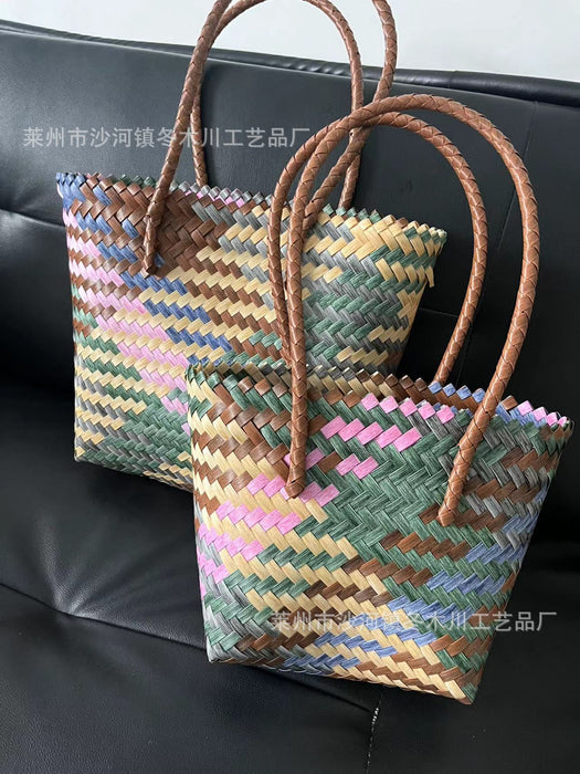 Wholesale Mid-Autumn Moon Cake High-end Gift Bag Women's Handbag Woven Bag Fashion Women's Bag Tote Bag Straw Woven Bag