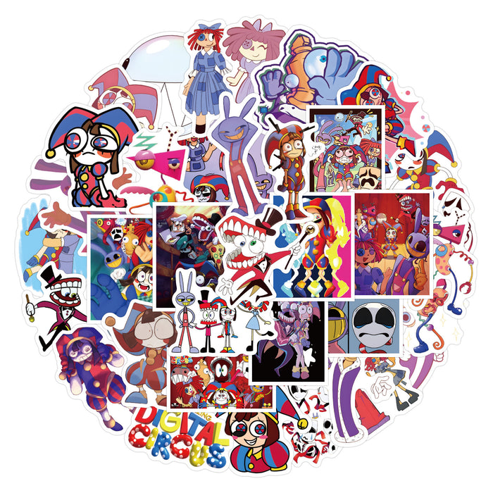 Wholesale 50pcs Circus stickers,  guitar,  notebook,  water cup stickers