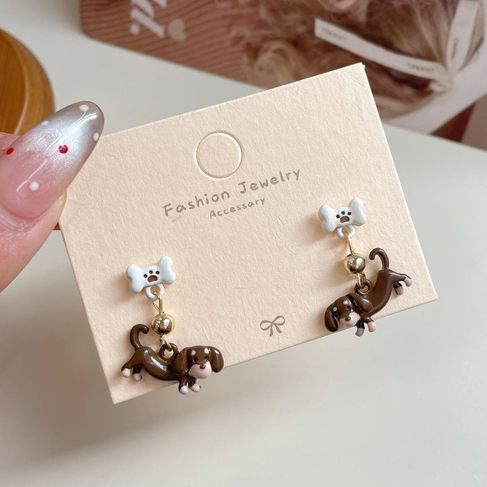 Wholesale Cartoon cute earrings with silver needles, niche and exquisite personalized earrings