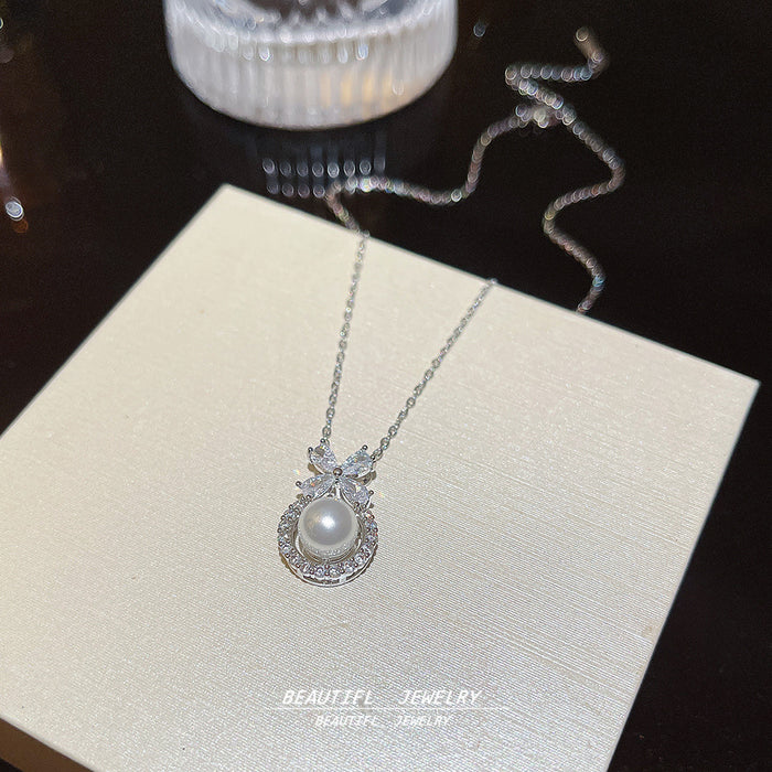 Wholesale Flower Pearl choker necklace