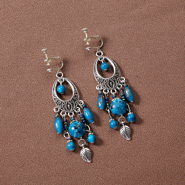 Wholesale Alloy Bohemian Retro Ethnic Style Su Long Earrings JDC-ES-Gumi006