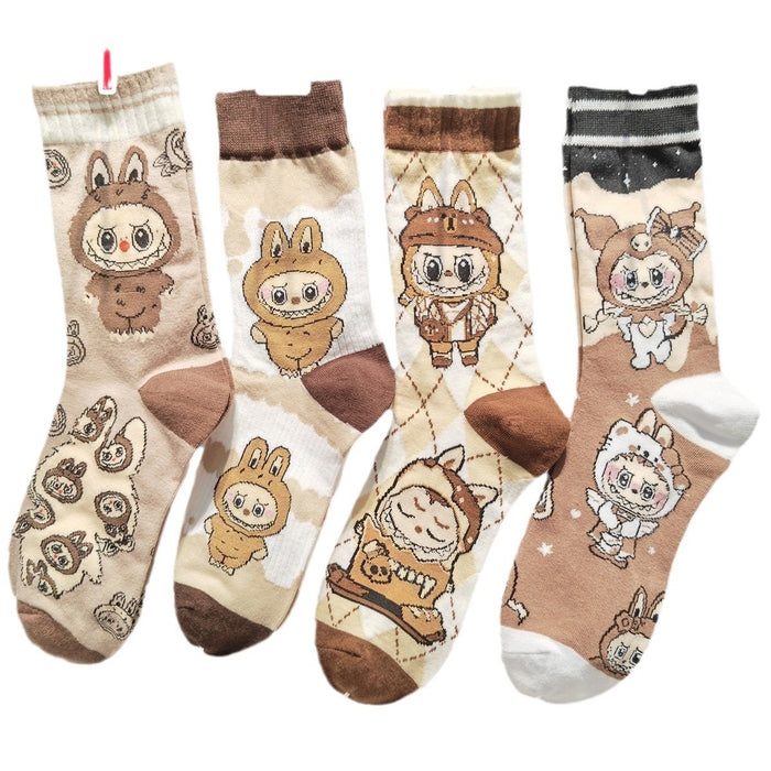 Wholesale Cute mid tube women's socks anime cartoon socks new long socks for children