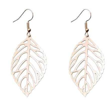 Wholesale new leaf pendant earrings long women's fashion earrings