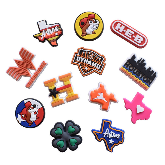 Wholesale random 100pcs Soft Plastic Plastic Decorative Buckle Accessories Shoe Flower Shoe Buckle Cute Cartoon Garden Shoe Accessories