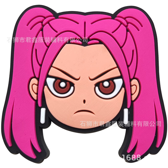 Wholesale 50pcs KPop Charms Shoe Buckles PVC Patches