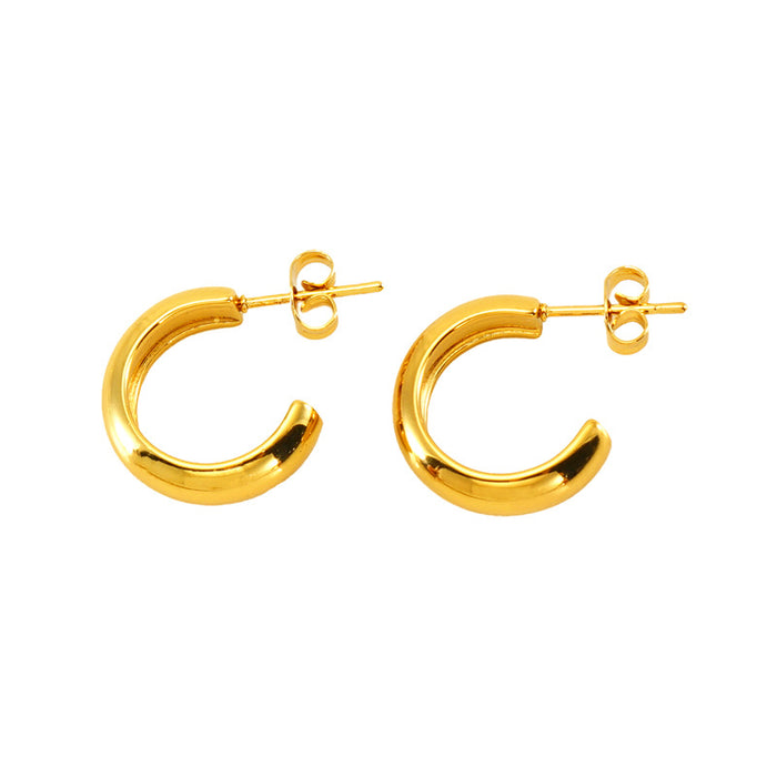 Wholesale women's horseshoe buckle C- shaped irregular earrings