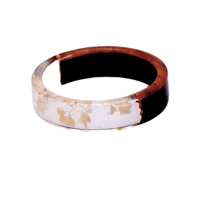 Wholesale Vintage Handmade Jewelry Creative Resin Wood Transparent Ring