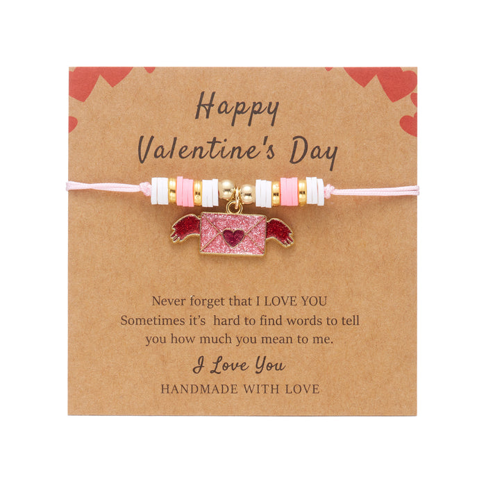 Wholesale Valentine' s Day Love Couple Braided Bracelet