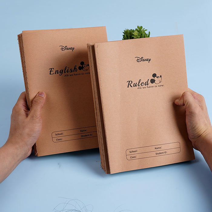 Wholesale 12pcs lined notebook cowhide simple high value student notebook English notebook