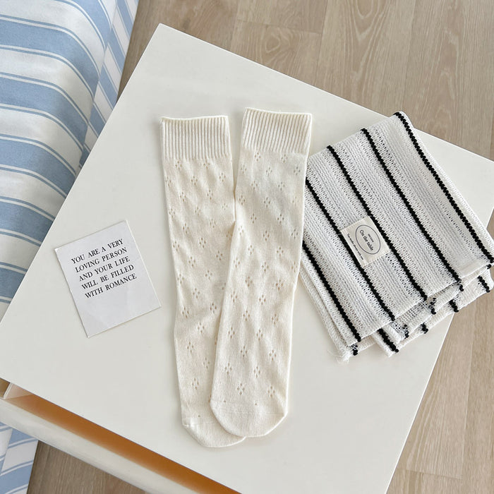 Wholesale Socks thin mesh breathable mid tube women's socks boneless pile socks