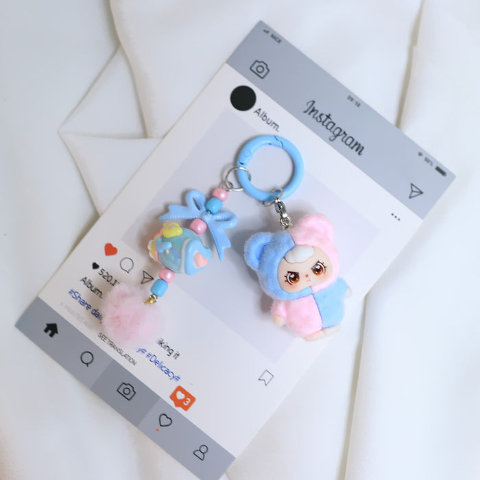 Wholesale Cute Color-Blocking Plush Doll Accessory Cute Ornament Pendant