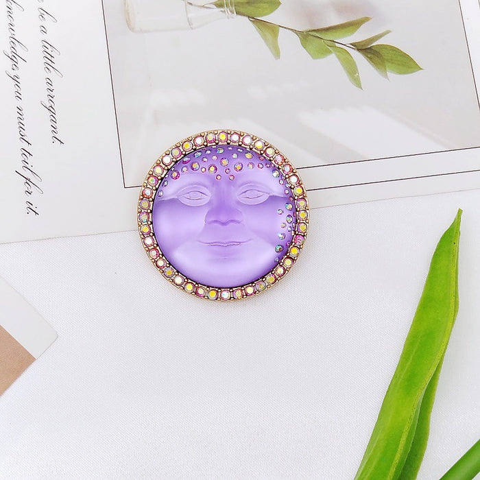 Wholesale face exquisite diamond personality color elegant brooch