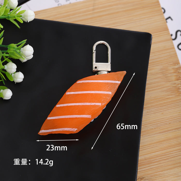 Wholesale PVC Sushi Keychain Food Toy Accessory for Bag Charm or DIY Craft Gift MOQ≥2