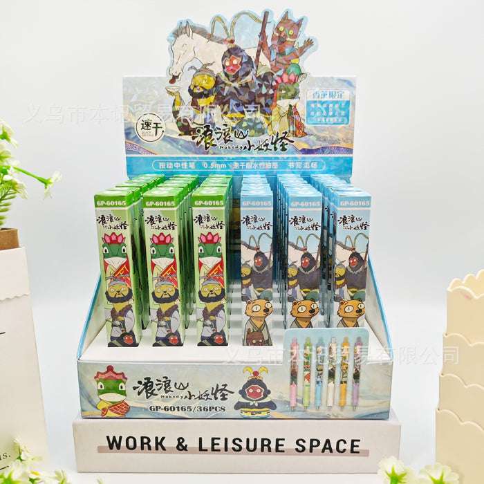 Wholesale cute cartoon 0.5mm student clickable ballpoint pens