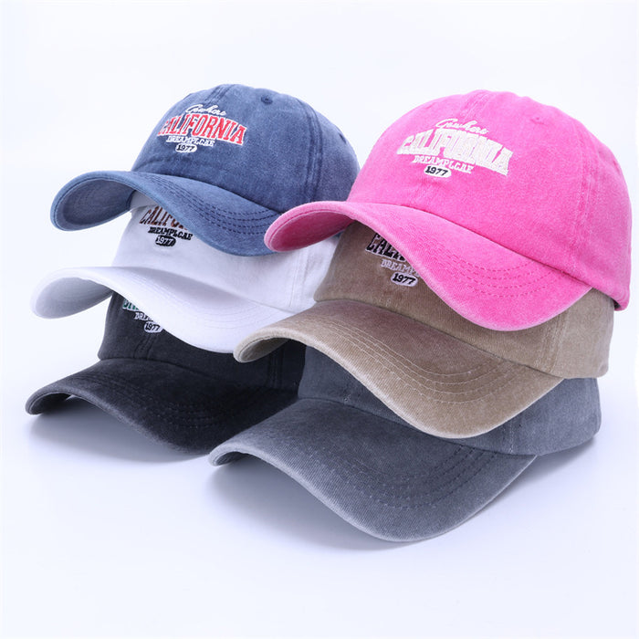Wholesale New Fashionable Embroidered Letter Baseball Hat Spring/Summer Washed Cotton Sunshade Duck Tongue Hat