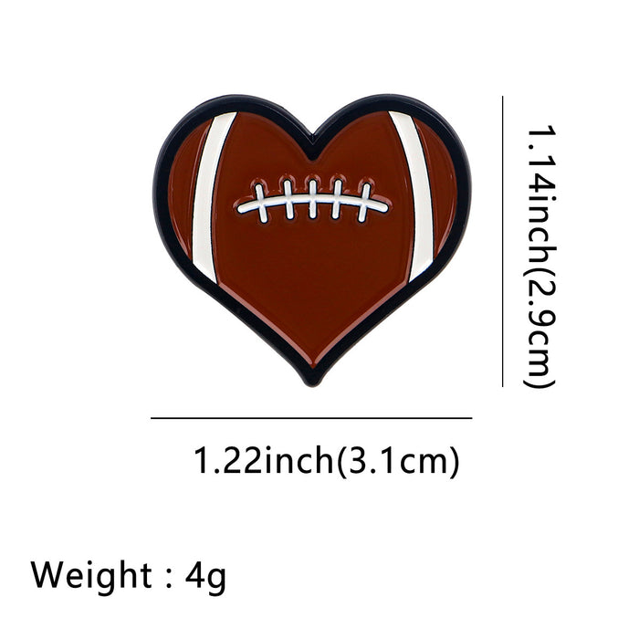 Wholesale Love Sports Football Basketball Series Badge Clothing Backpack Decorative Alloy Brooch