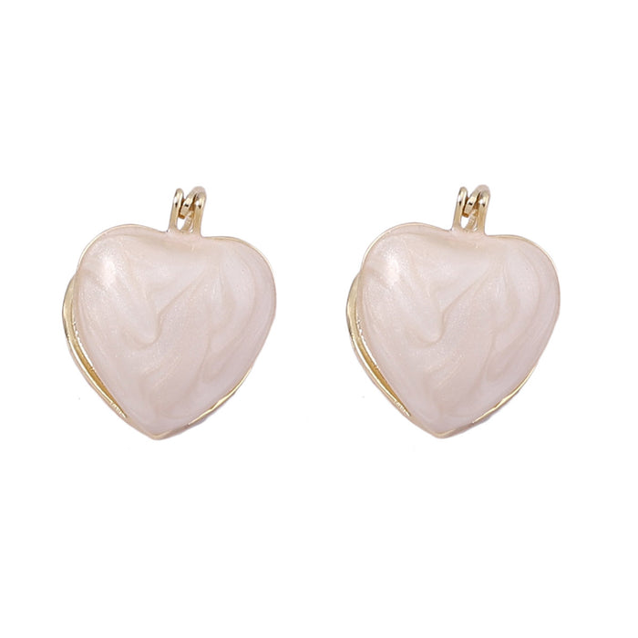 Wholesale Double-sided Love Simple Copper Earrings JDC-ES-YueLi009