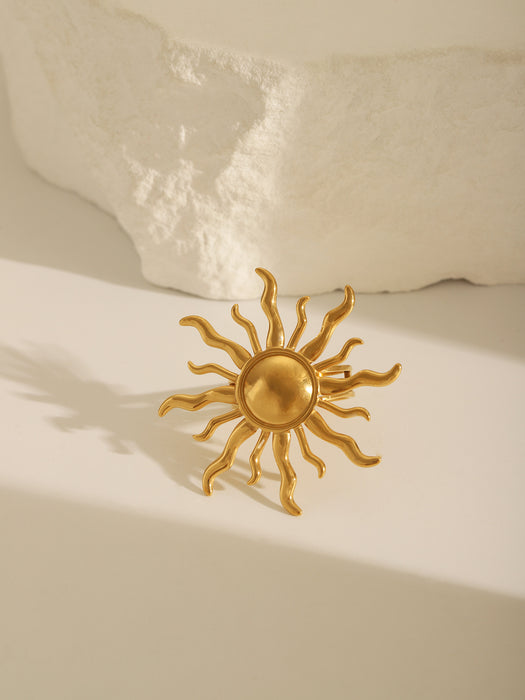 Wholesale Ring stainless steel light luxury personalized design ring gold bracelet