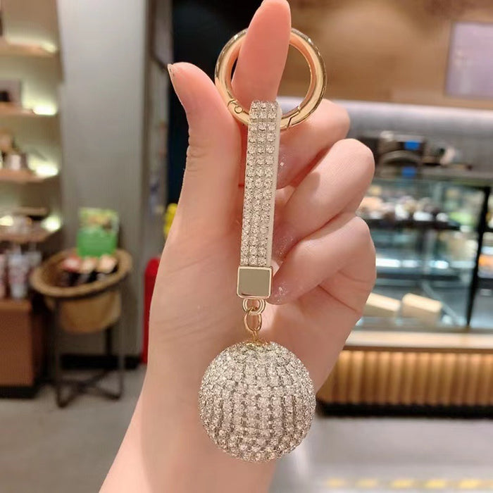 Wholesale Chain Rhinestone Ball Keychain Car Keychain JDC-KC-JF004