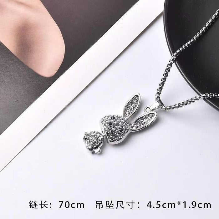 Wholesale Full Diamond Simple Cartoon Children's Stainless Steel Necklace JDC-NE-YSJZ007