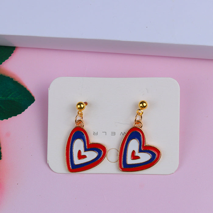 Wholesale  Valentine' s Day Love Checkerboard Bag Earrings Earrings Fashion Casual Personalized Ear Bean Ear Jewelry