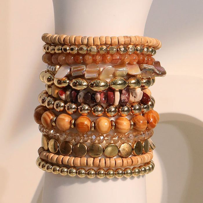 Wholesale 12 Bohemian Handmade Bracelet Set JDC-BT-Gute001