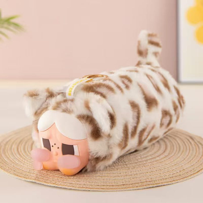Wholesale Short Plush Cat Head Pencil Case Cartoon Design MOQ≥2