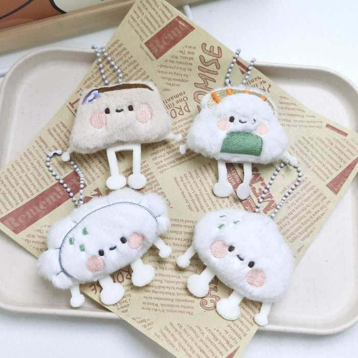 Wholesale Cute Cartoon Plush Doll Dumplings,  Buns,  Sushi Keychain Pendant,  Bag Pendant,  Gourmet Doll Pendant