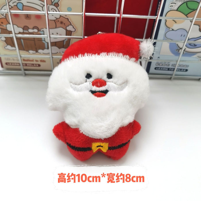 Wholesale Cartoon Christmas Doll Plush Pendant Brooch Accessories  Christmas Tree Old Man Snowman Doll Festival Decoration