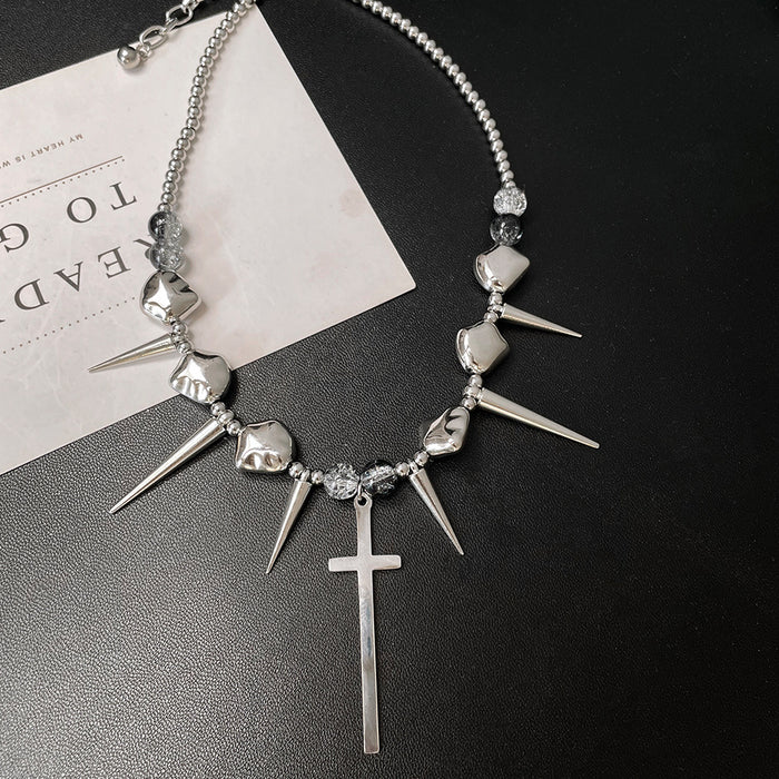 Wholesale Exaggerated punk necklace for men and women, irregular niche clavicle chain, hip-hop necklace