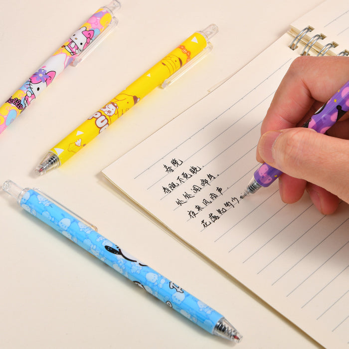 Wholesale 48pcs Cute family plastic hook click pen cartoon display box neutral pen high value shape signature pen