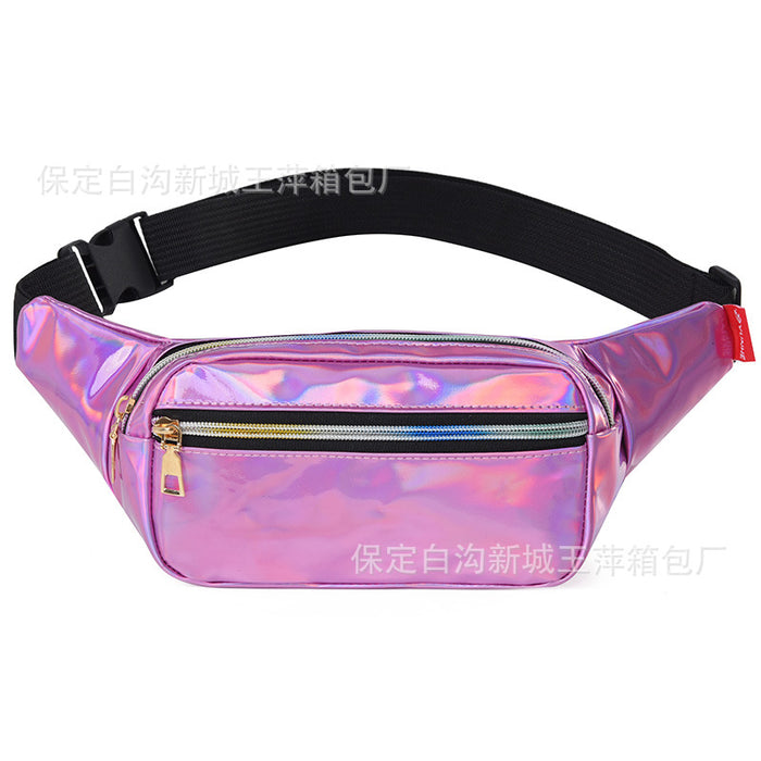 Wholesale Laser Bright Face Waist Bag Mobile Phone Storage Fashion Crossbody Chest Bag Running Casual Outdoor Sports Bag