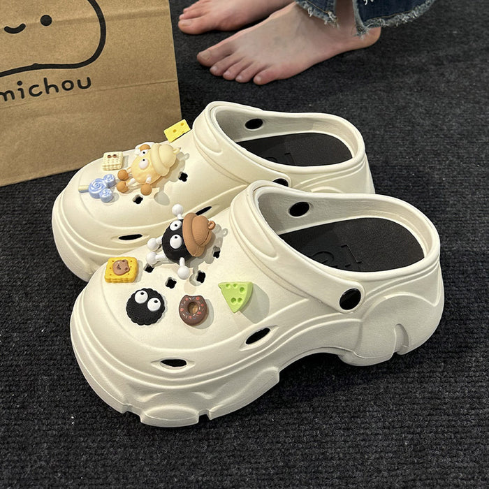 Wholesale  perforated clogs slippers DIY closed toe slippers beach slippers